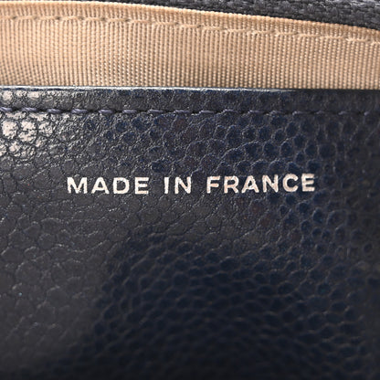 Chanel Caviar Half Moon Wallet On Chain WOC Dark Blue 8 of 11