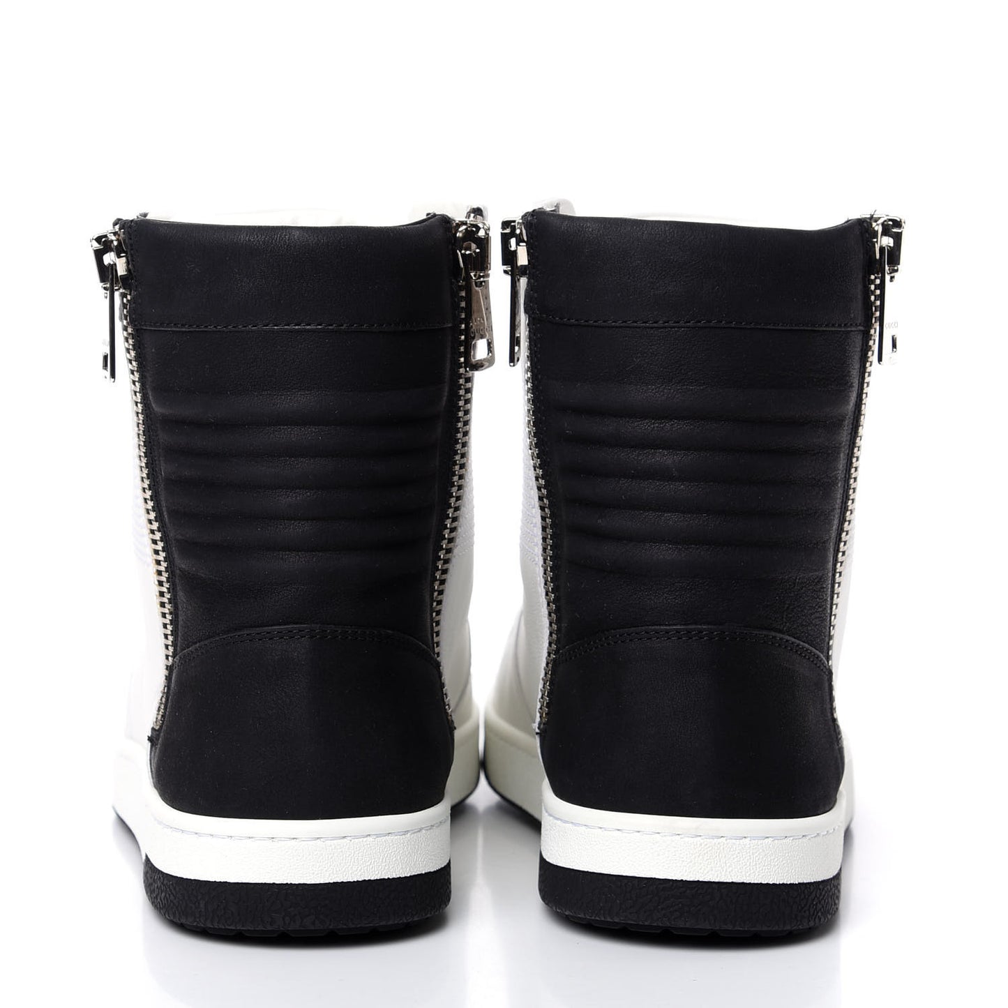 Calfskin Mens High Top Sneakers 9 White