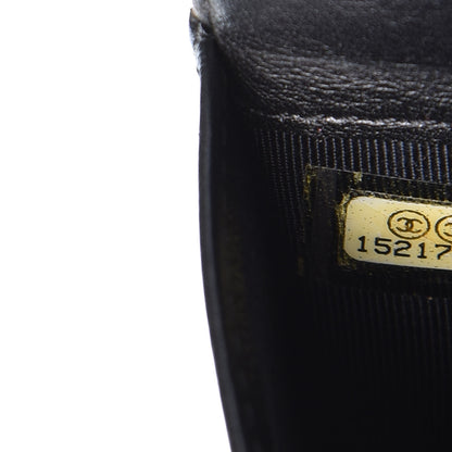 Chanel Patent Calfskin Quilted Yen Wallet Black 12 of 13