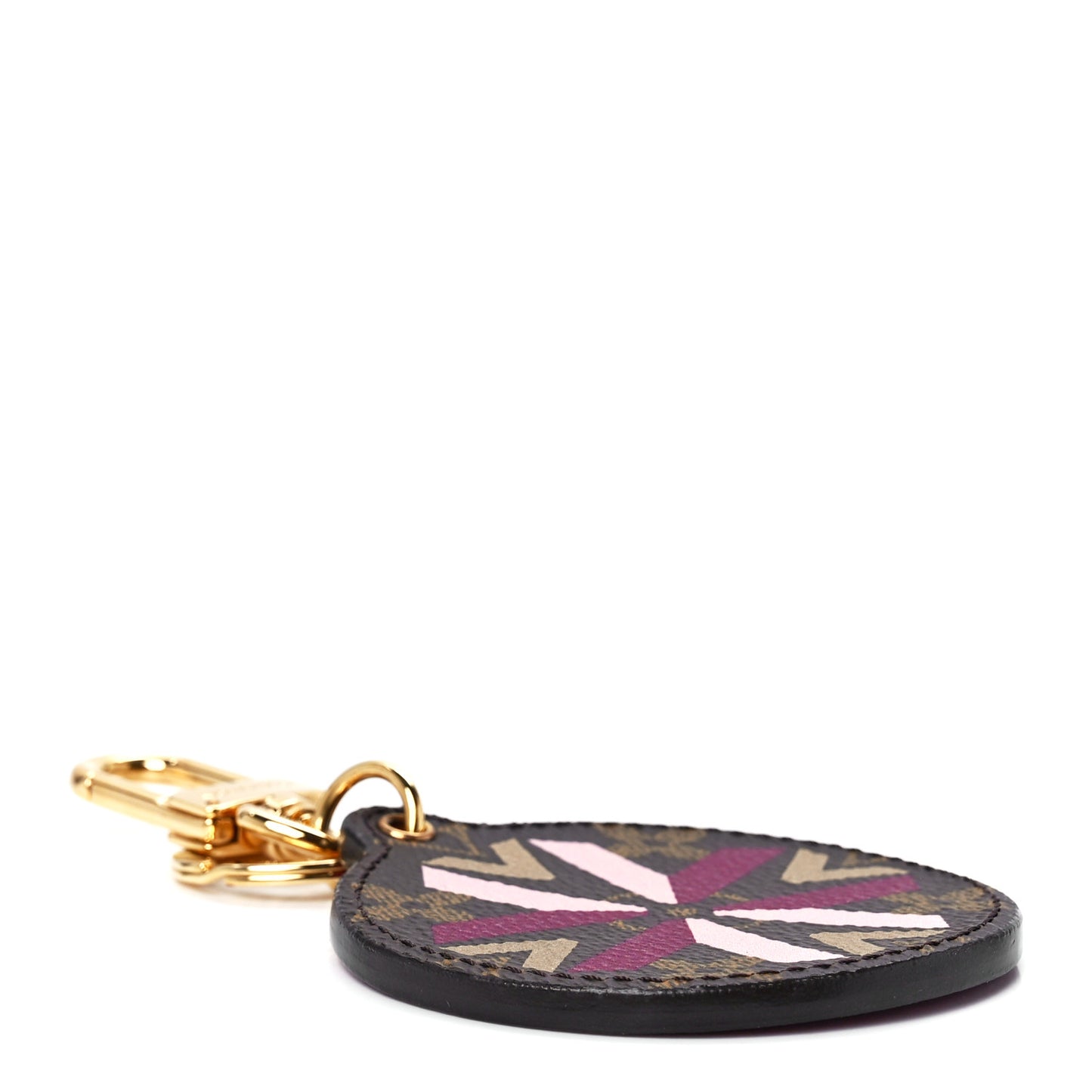Monogram Illustre Multi V Bag Charm Key Ring Fuchsia