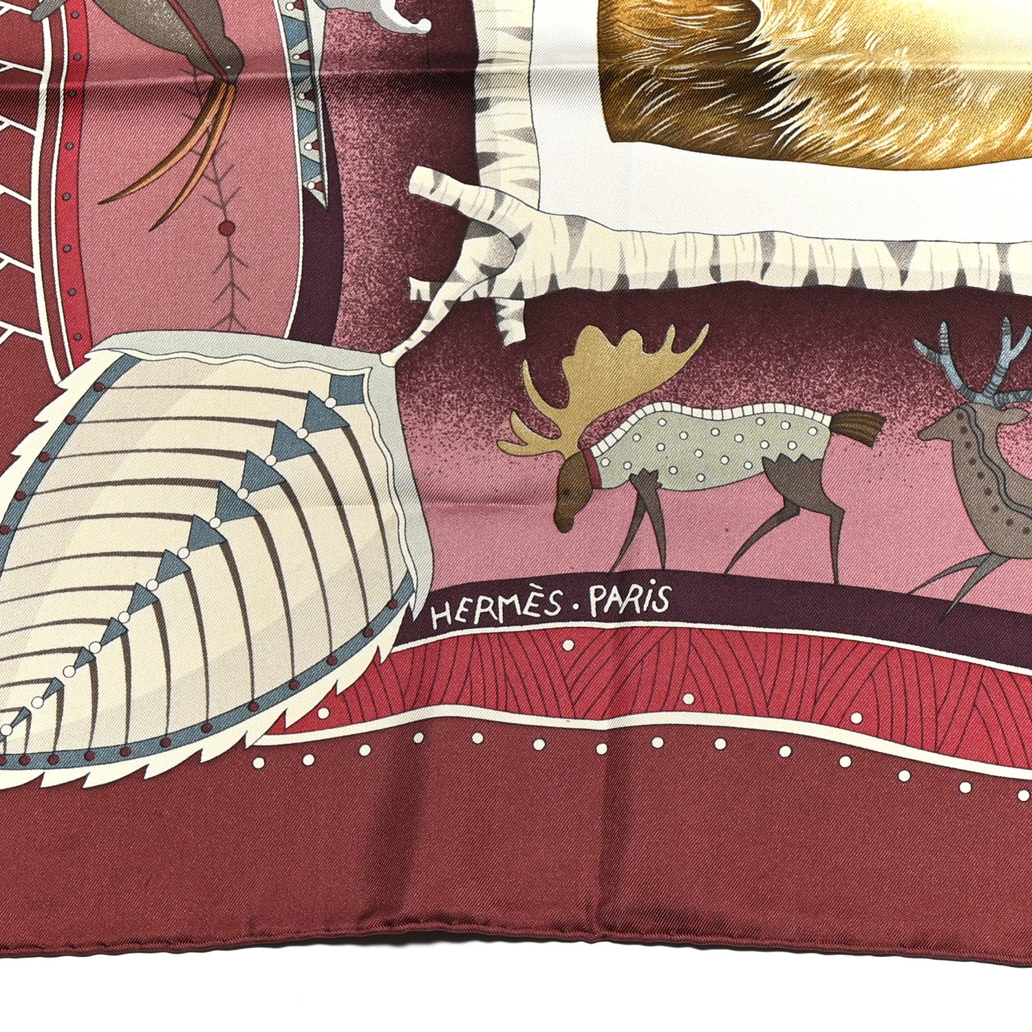 Hermes Silk La Vie Du Grand Nord Scarf 90 2 of 5