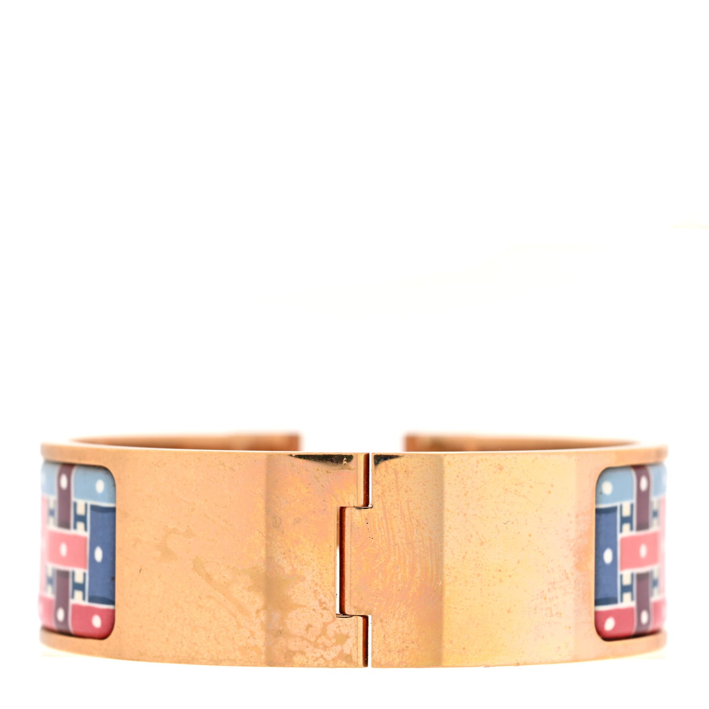 Enamel Print Son Du H Wide Clic Clac H Bracelet PM Album De Soie