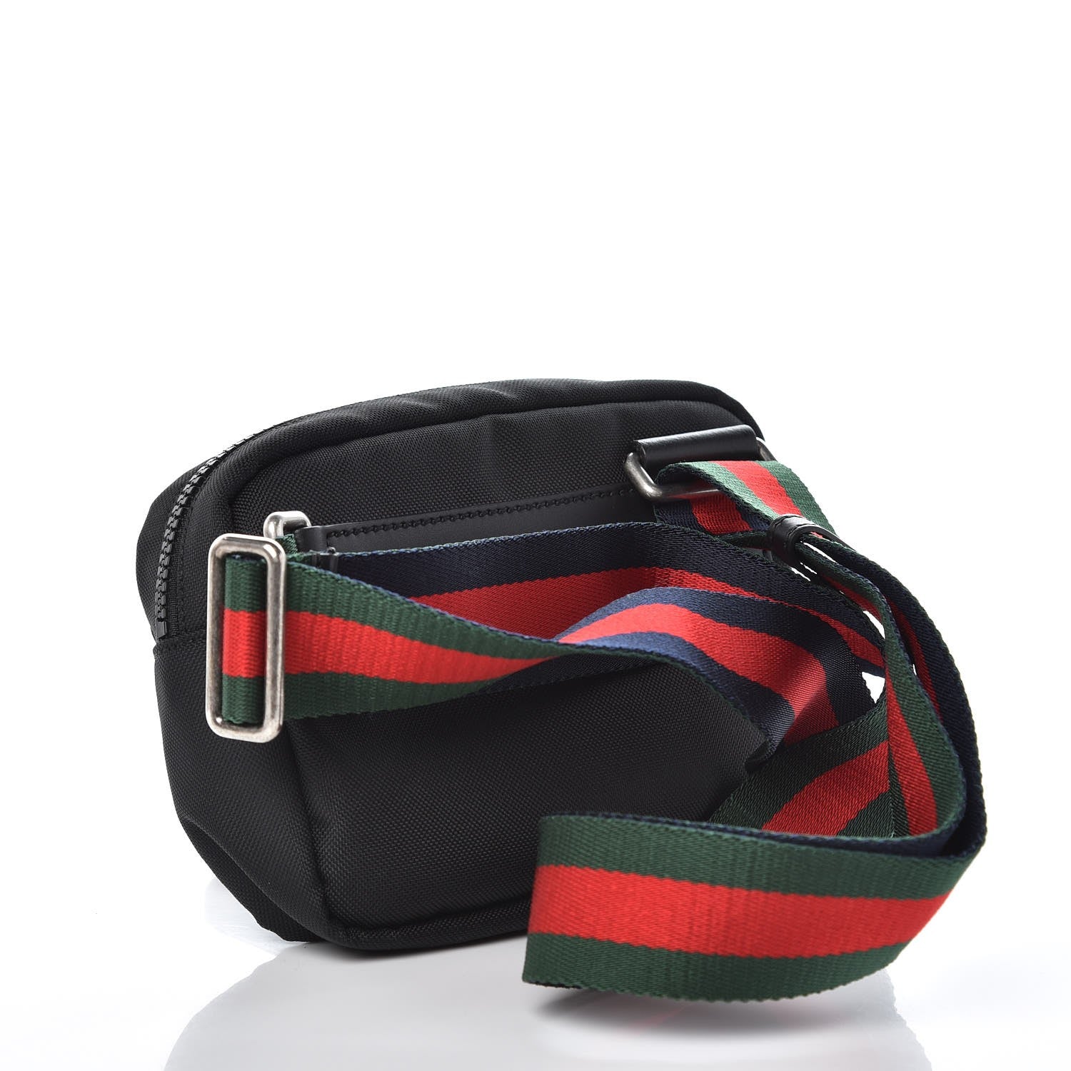 Gucci Canvas Web Tiger Embroidered Messenger Bag Black 3 of 7