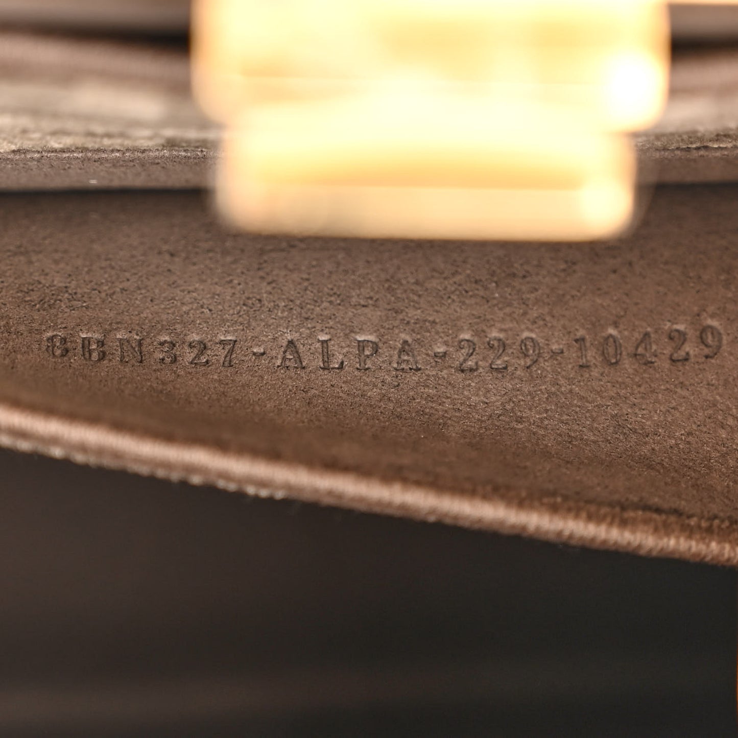 Chenille Suede Metal FF Small Peekaboo I SEE U Satchel Tortora Nuvola