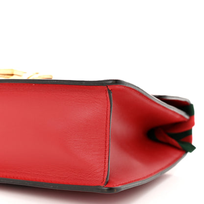 Gucci Calfskin Small Sylvie Shoulder Bag Hibiscus Red 10 of 12