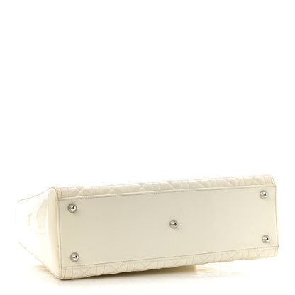Christian Dior Patent Cannage Large Lady Dior White 4 of 10