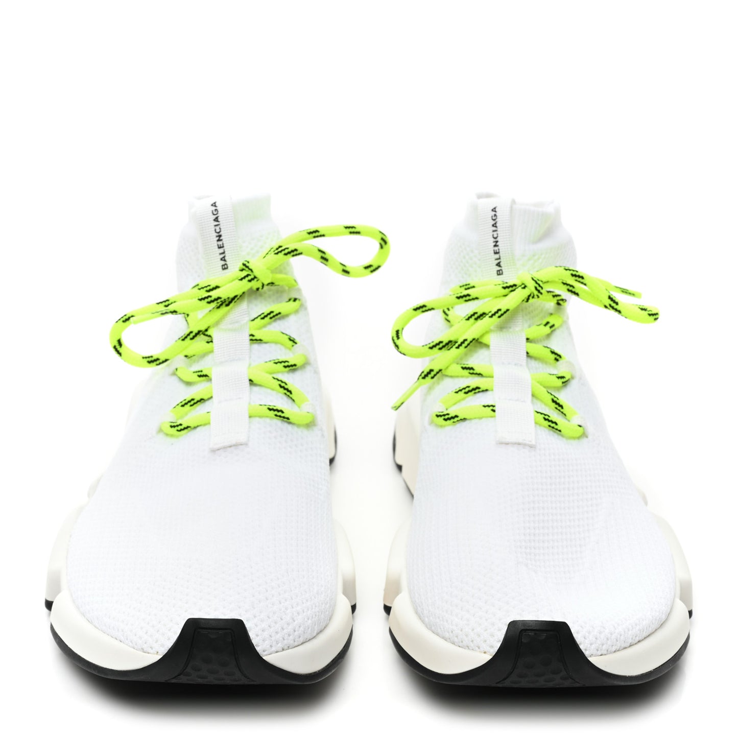 Knit Mens Speed Lace Up Sneakers 44 White