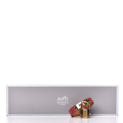 Hermes Stainless Steel Courchevel 20mm Kelly Cadena Quartz Watch Rouge Vif 13 of 13