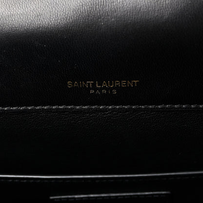 Saint Laurent Lambskin Matelasse Monogram Large Vicky Chain Bag Black 6 of 10