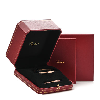Cartier 18K Pink Gold 6 Diamond Small LOVE Bracelet 17 5 of 5