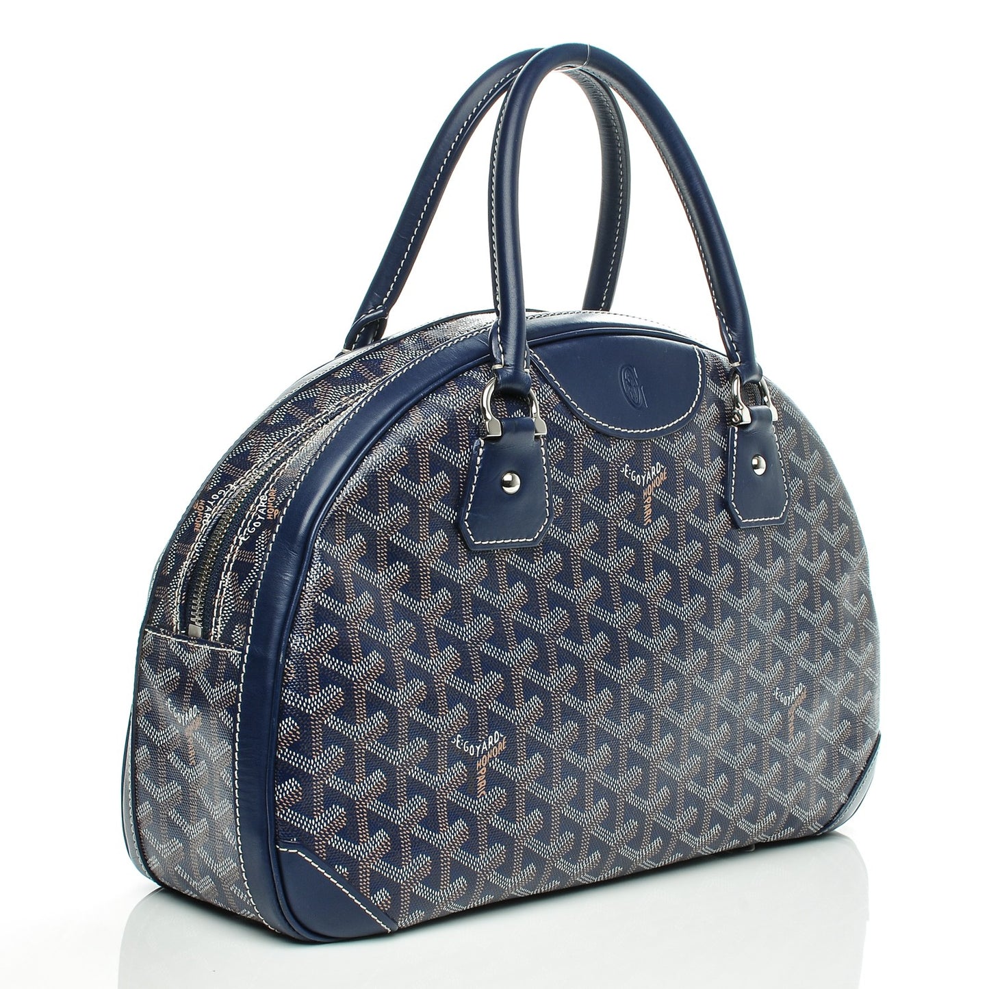 Goyardine Saint Jeanne MM Bowler Navy Blue