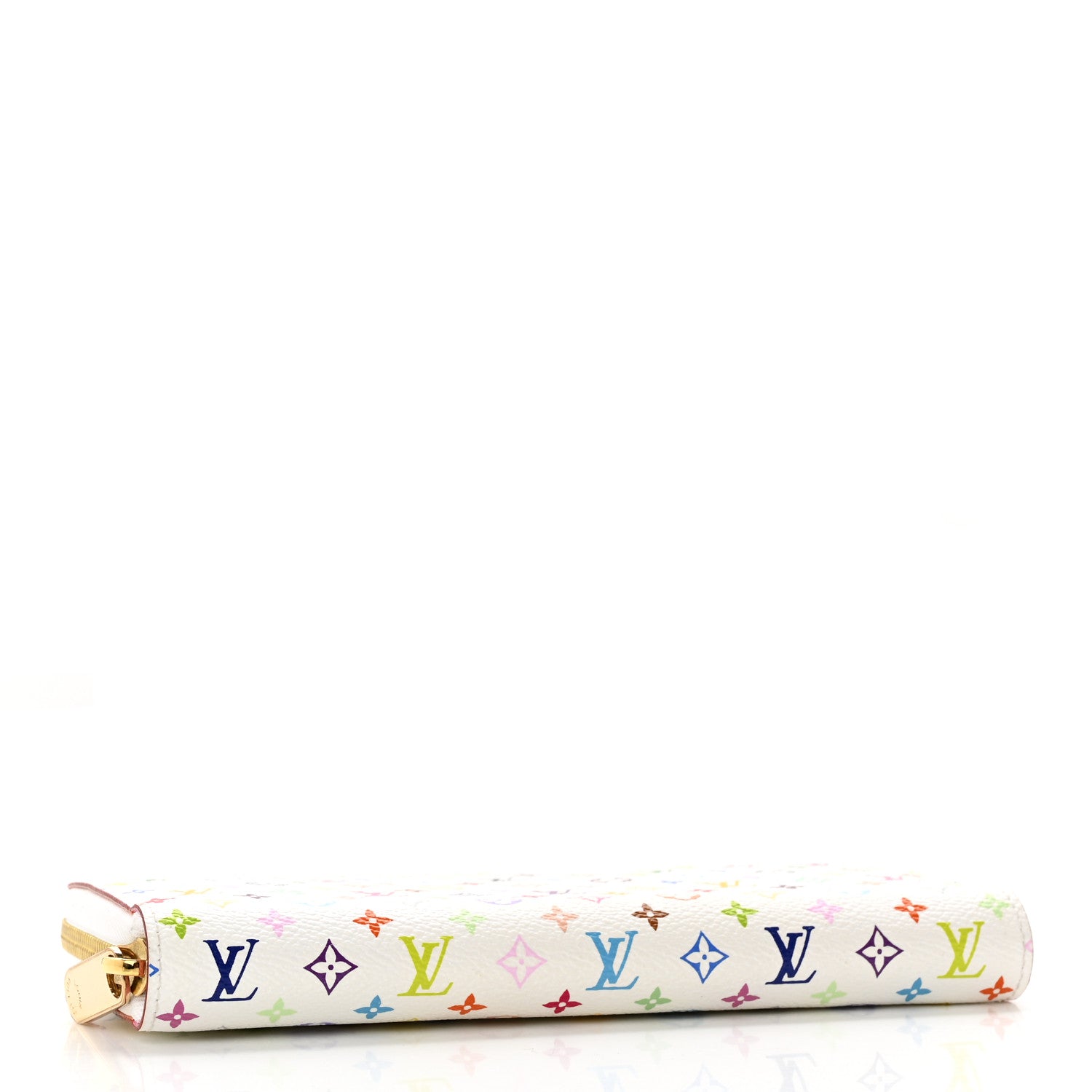 Louis Vuitton Monogram Multicolor Zippy Wallet White Litchi 4 of 10