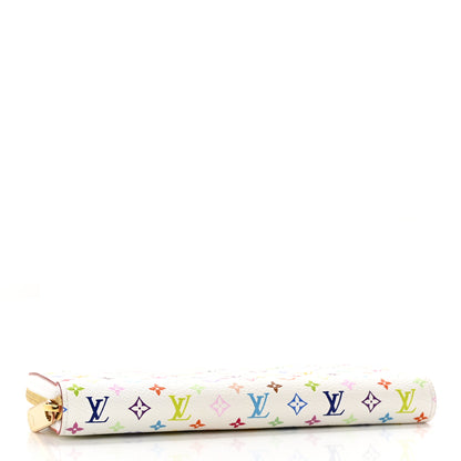 Louis Vuitton Monogram Multicolor Zippy Wallet White Litchi 4 of 10