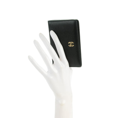 Chanel Goatskin Card Holder Wallet Black 2 of 8