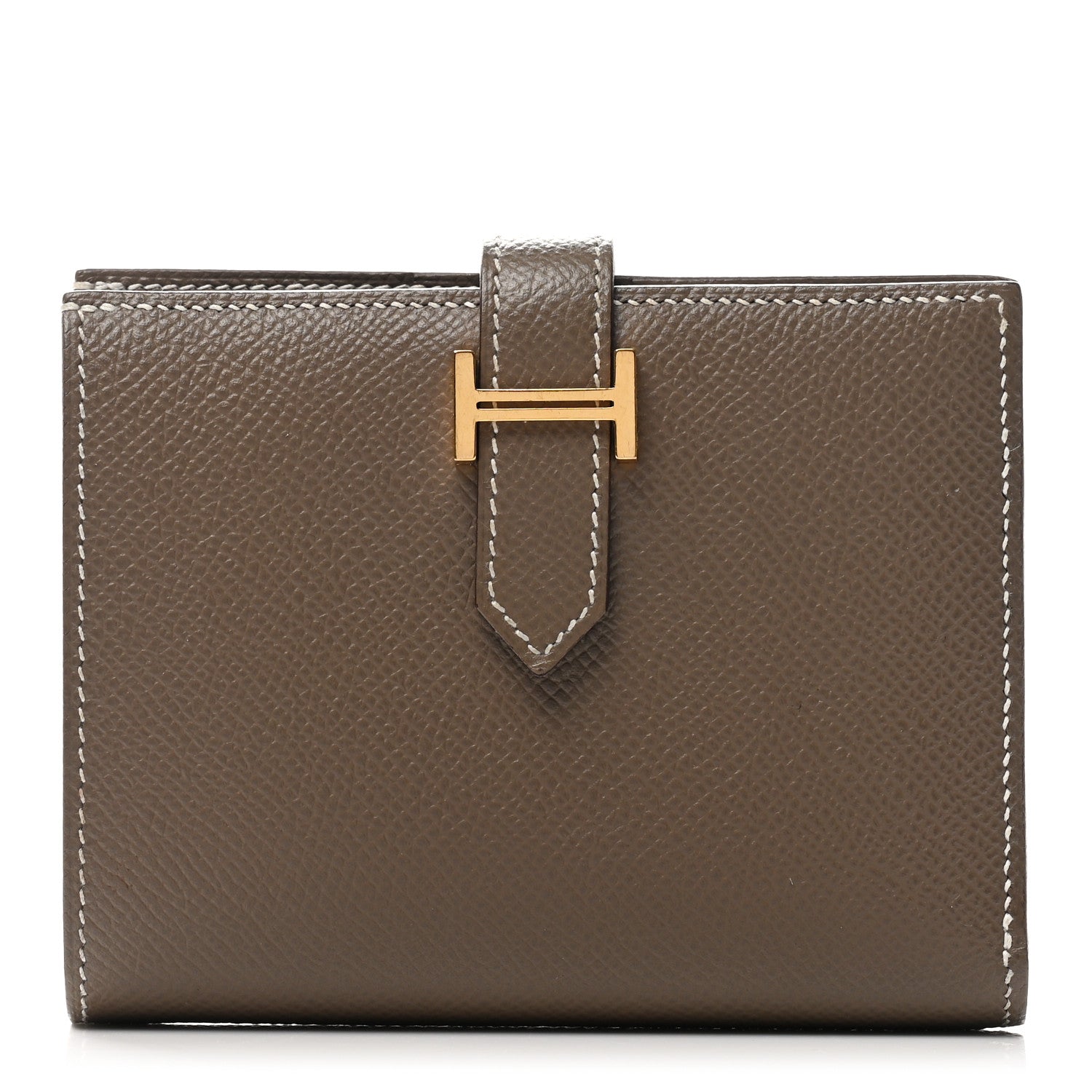 Hermes Epsom Bearn Compact Wallet Etoupe 1 of 8