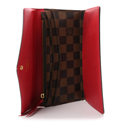 Louis Vuitton Damier Ebene Josephine Wallet Red 6 of 10