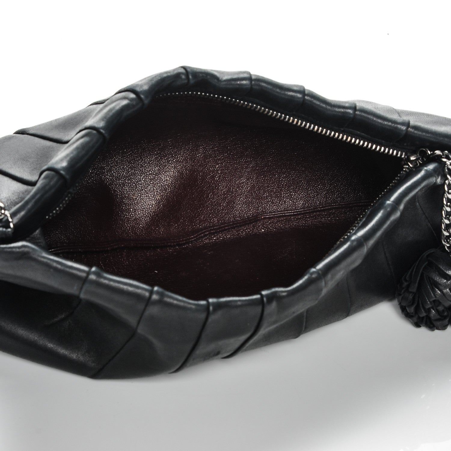 Chanel Lambskin Pleated Tassel Shoulder Bag Black 5 of 8
