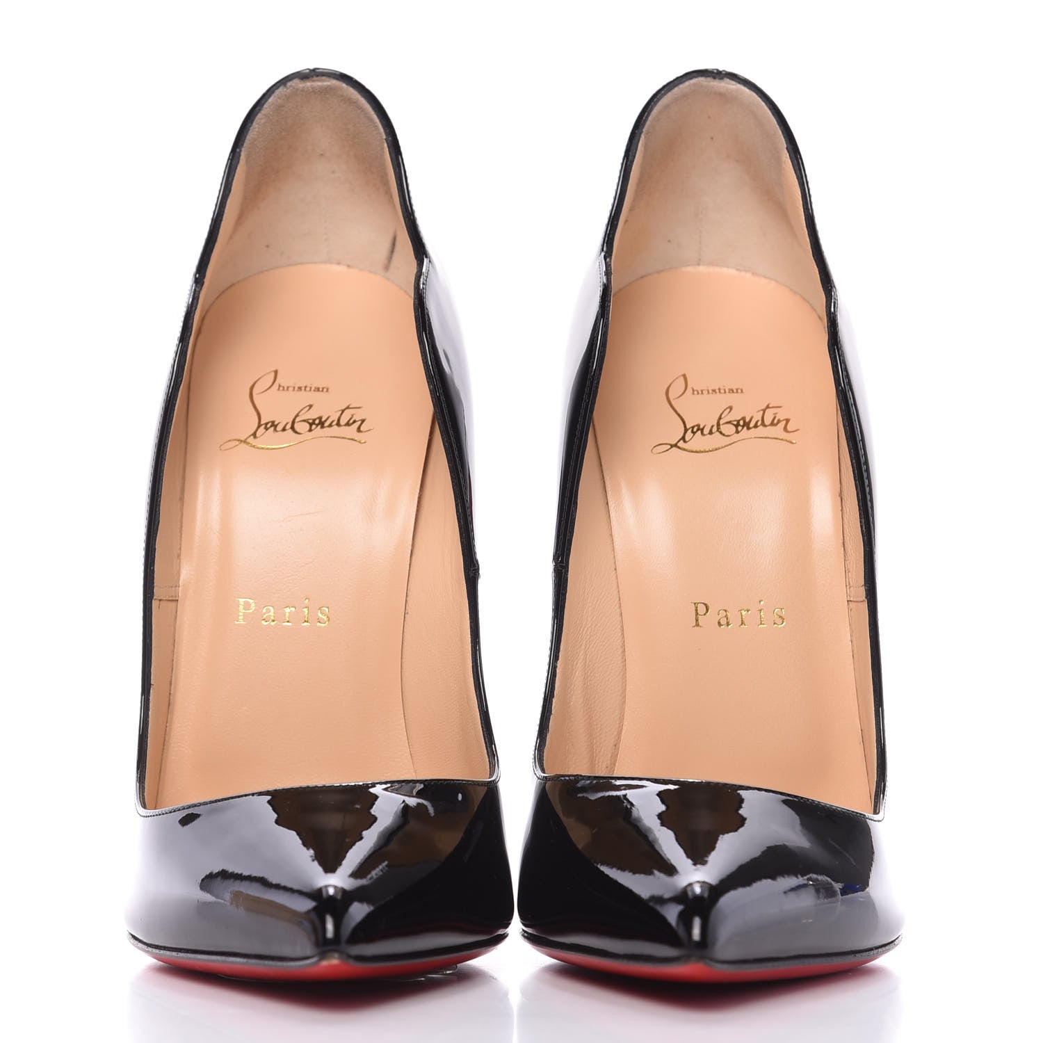 Christian Louboutin Patent Hot Chick 130 Pumps 39 Black