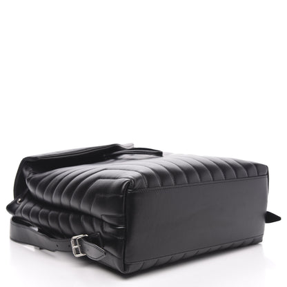 Saint Laurent Calfskin Y Quilted Monogram Medium Loulou Backpack Black 3 of 10