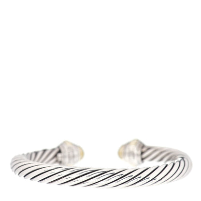 David Yurman Sterling Silver 14K Yellow Gold 7mm Cable Classics Bracelet 3 of 4