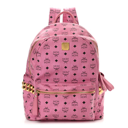 MCM Visetos Medium Side Studs Stark Backpack Pink 1 of 14