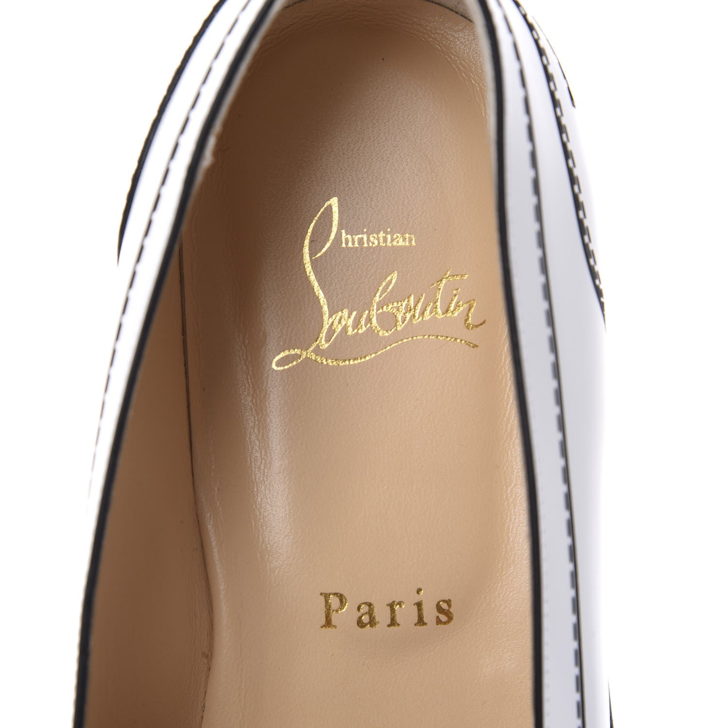 Christian Louboutin Calfskin Women Mocalaureat Tromp L'oeil Loafers 38.5 White 7 of 9
