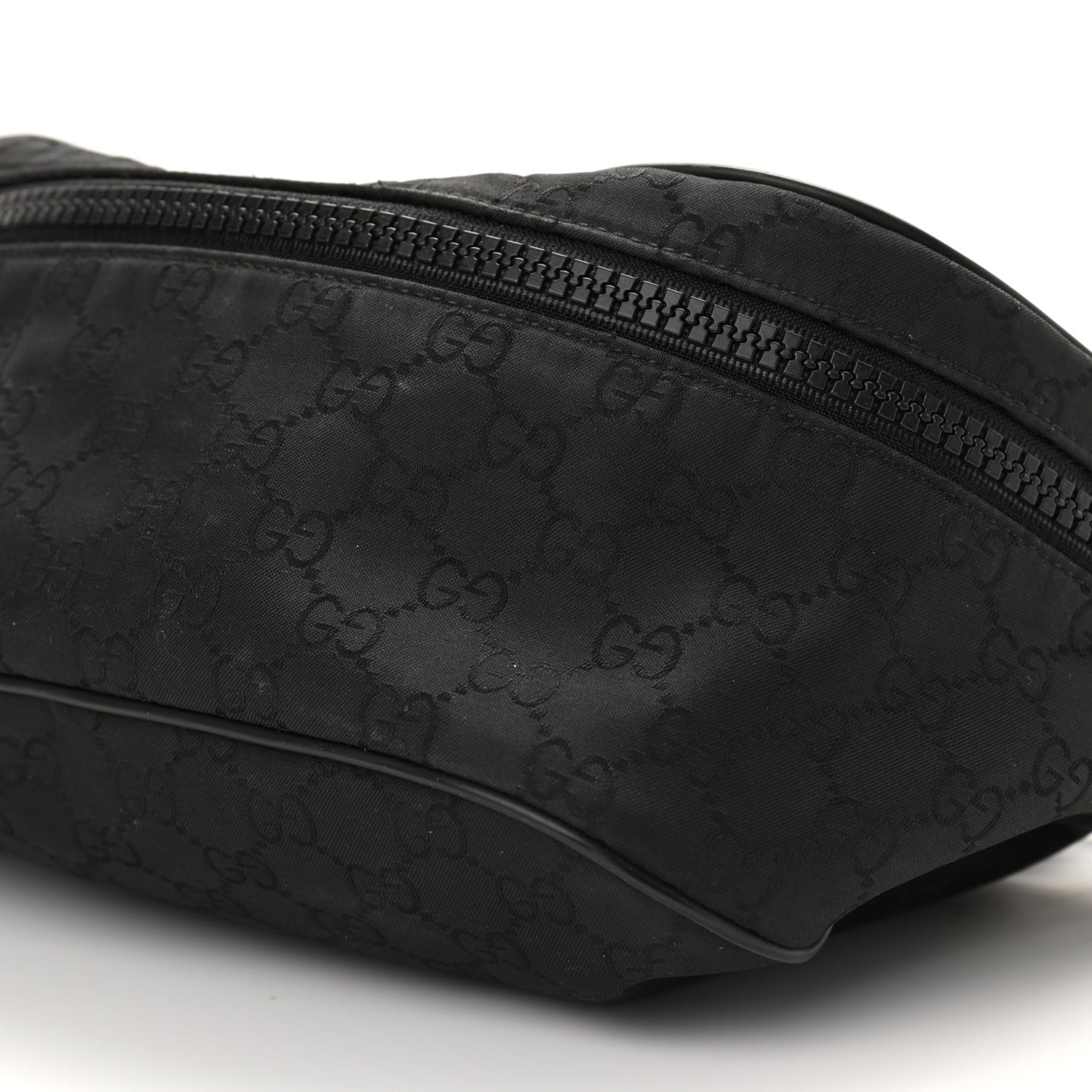 Nylon Monogram Fanny Pack Belt Bag Black