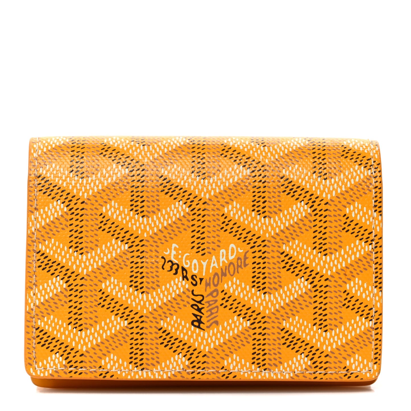 Goyardine Business Card Holder Yellow