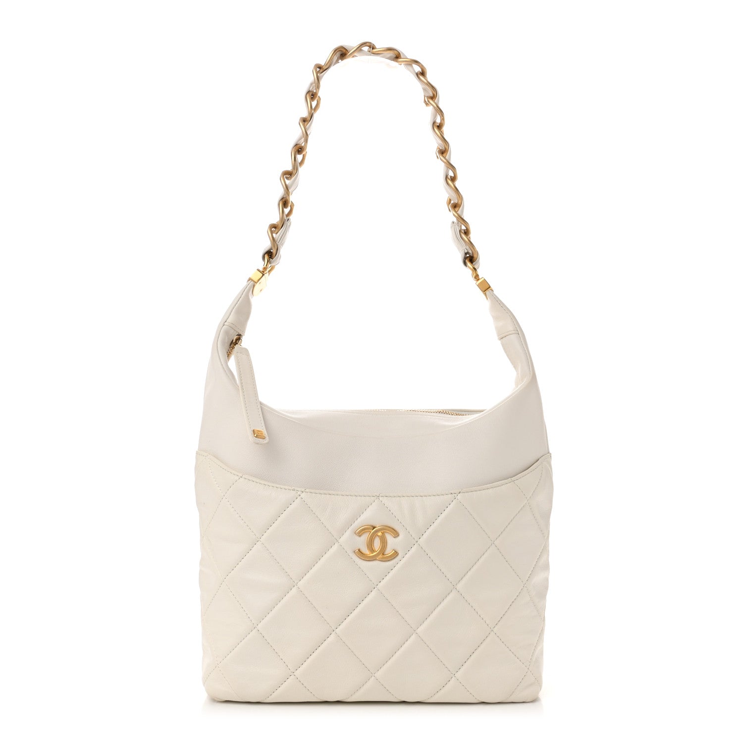 Chanel Calfskin Quilted Close To Me Hobo White 1 of 10