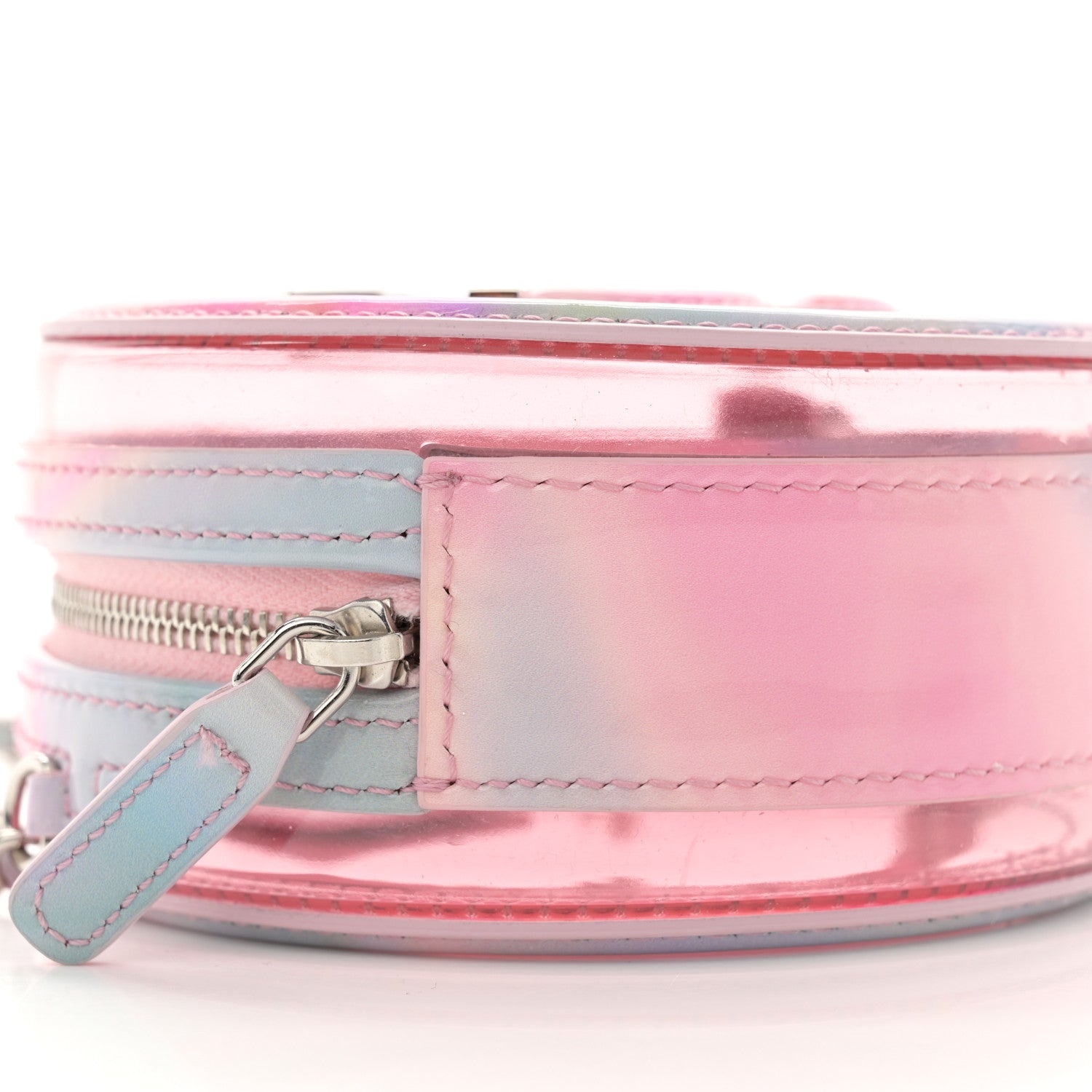 Chanel PVC Lambskin Filigree Round Clutch With Chain Pink 9 of 11