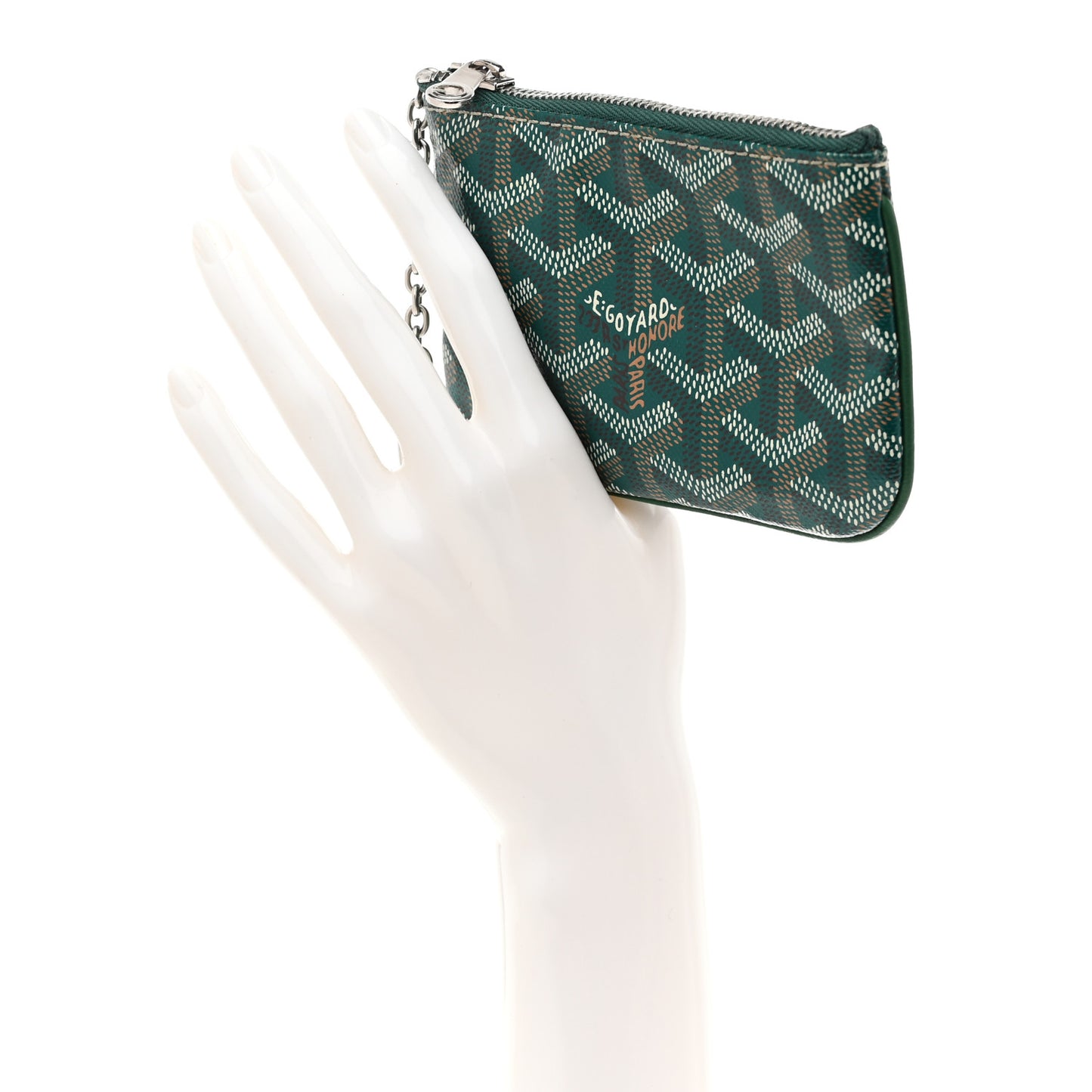 Goyardine Nano Senat Key Pouch Green