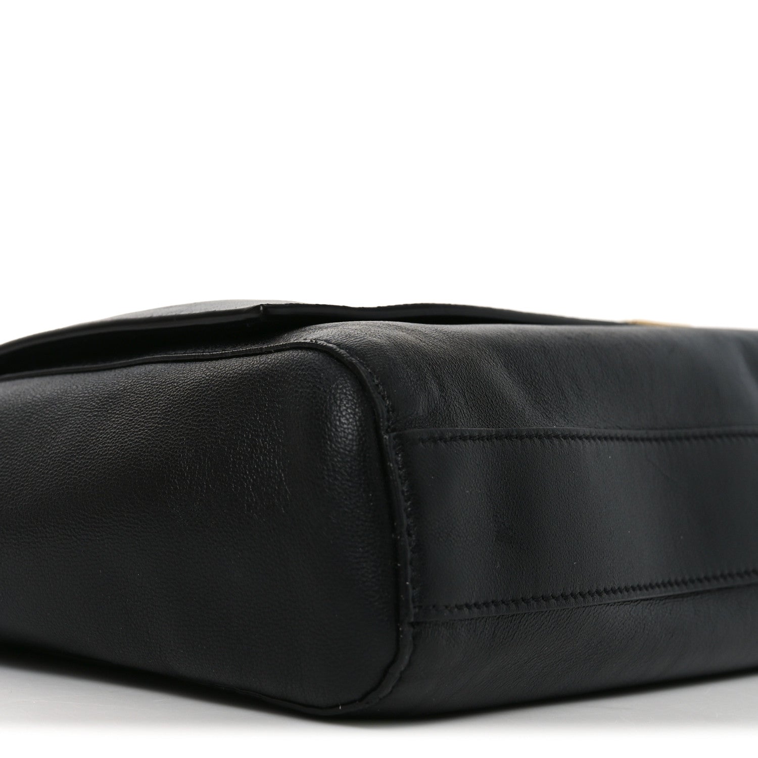 Saint Laurent Smooth Calfskin Suede Medium Reversible Monogram Kate Satchel Black 17 of 18