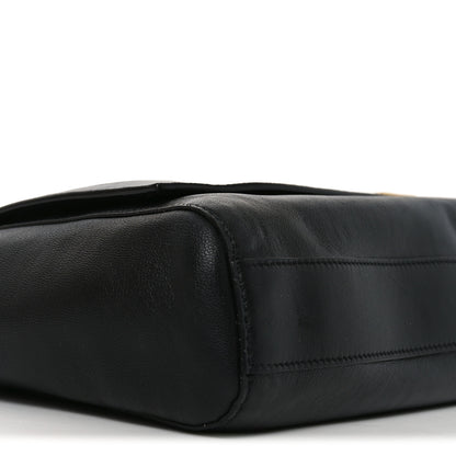 Saint Laurent Smooth Calfskin Suede Medium Reversible Monogram Kate Satchel Black 17 of 18