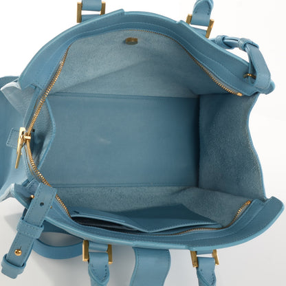 Saint Laurent Calfskin Small Classic Y Cabas Blue Glacier 5 of 7