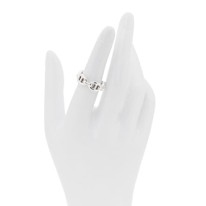 Hermes Sterling Silver PM Chaine d'Ancre Enchainee Band Ring 52 6 3 of 7