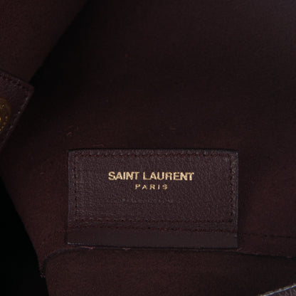 Saint Laurent Calfskin Large Shopping Tote Bordeaux 7 of 8