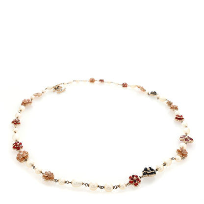 Chanel Pearl Gripoix Enamel Camellia Belt Gold Multicolor 1 of 4