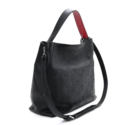 MCM Calfskin Ottomar Monogram Large Klara Hobo Black 3 of 9