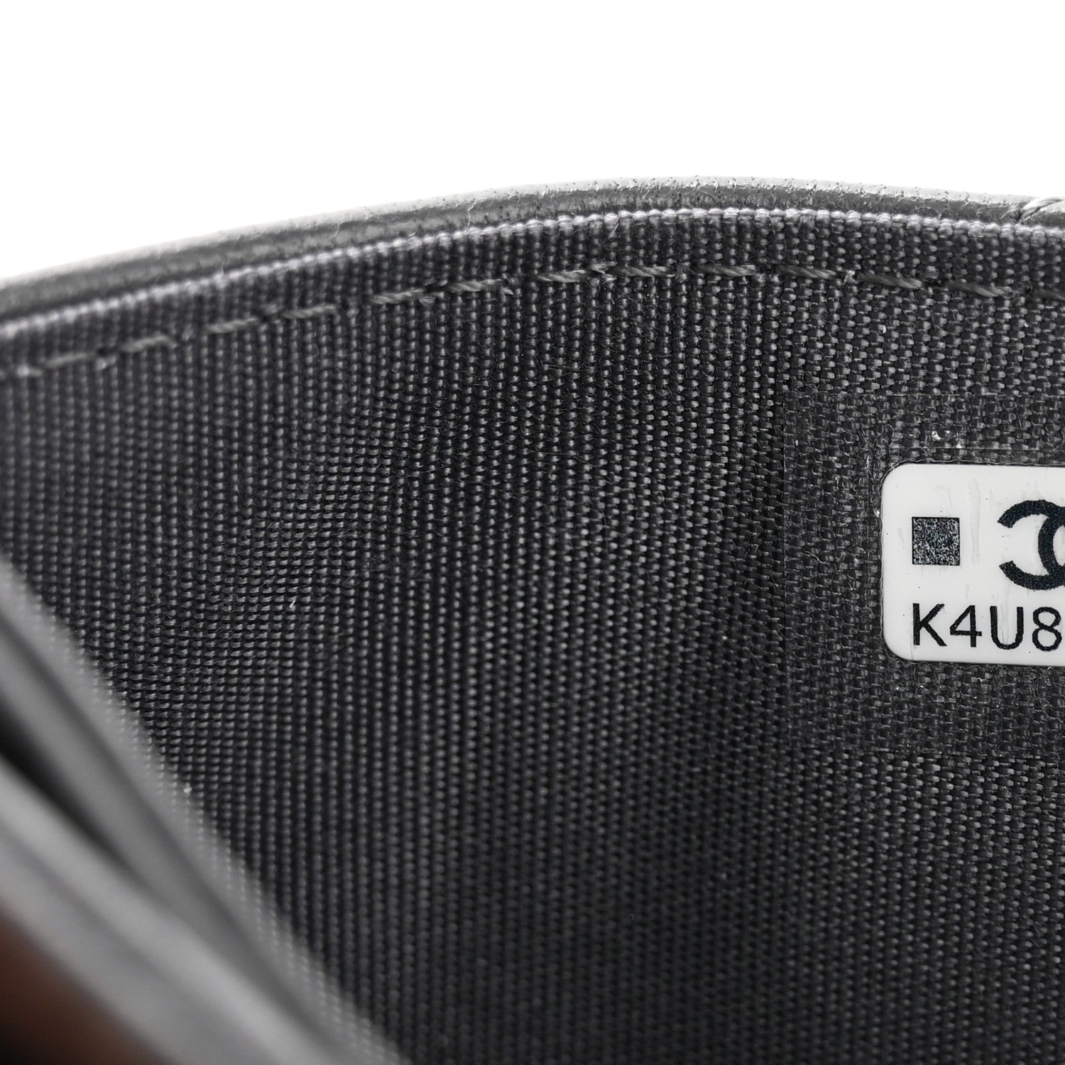 Chanel Lambskin Quilted Chanel 19 Card Holder Dark Grey 8 of 10