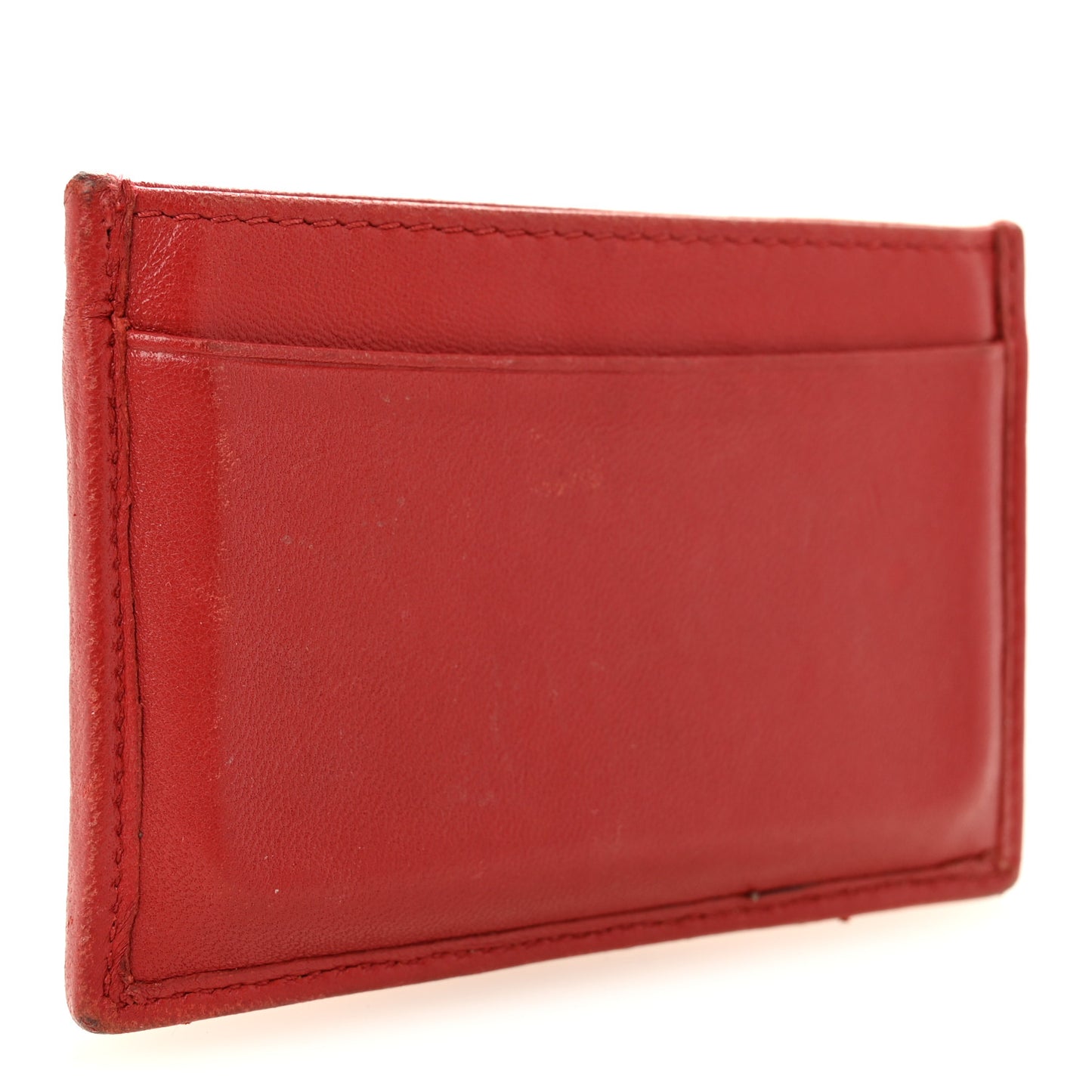 Nappa Matelasse Card Holder Rosso