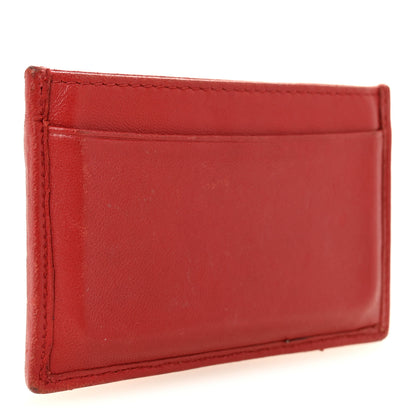 Miu Miu Nappa Matelasse Card Holder Rosso 3 of 7