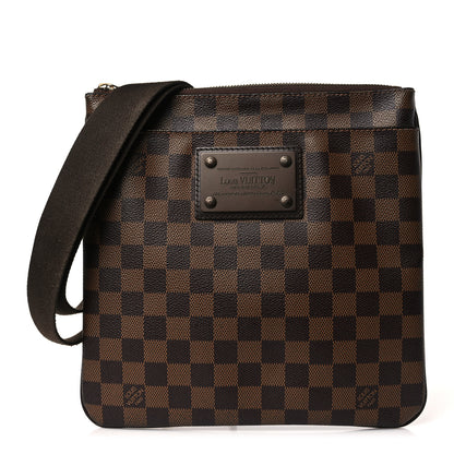 Louis Vuitton Damier Ebene Brooklyn Flat Pochette 1 of 8