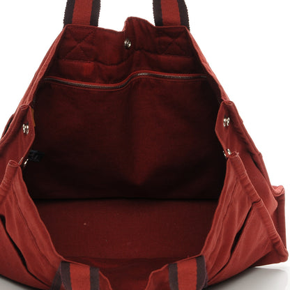 Hermes Canvas Fourre Tout MM Rouge 5 of 11