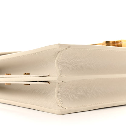 Saint Laurent Calfskin Monogram Cassandra Clasp Bag Porcellana 9 of 14