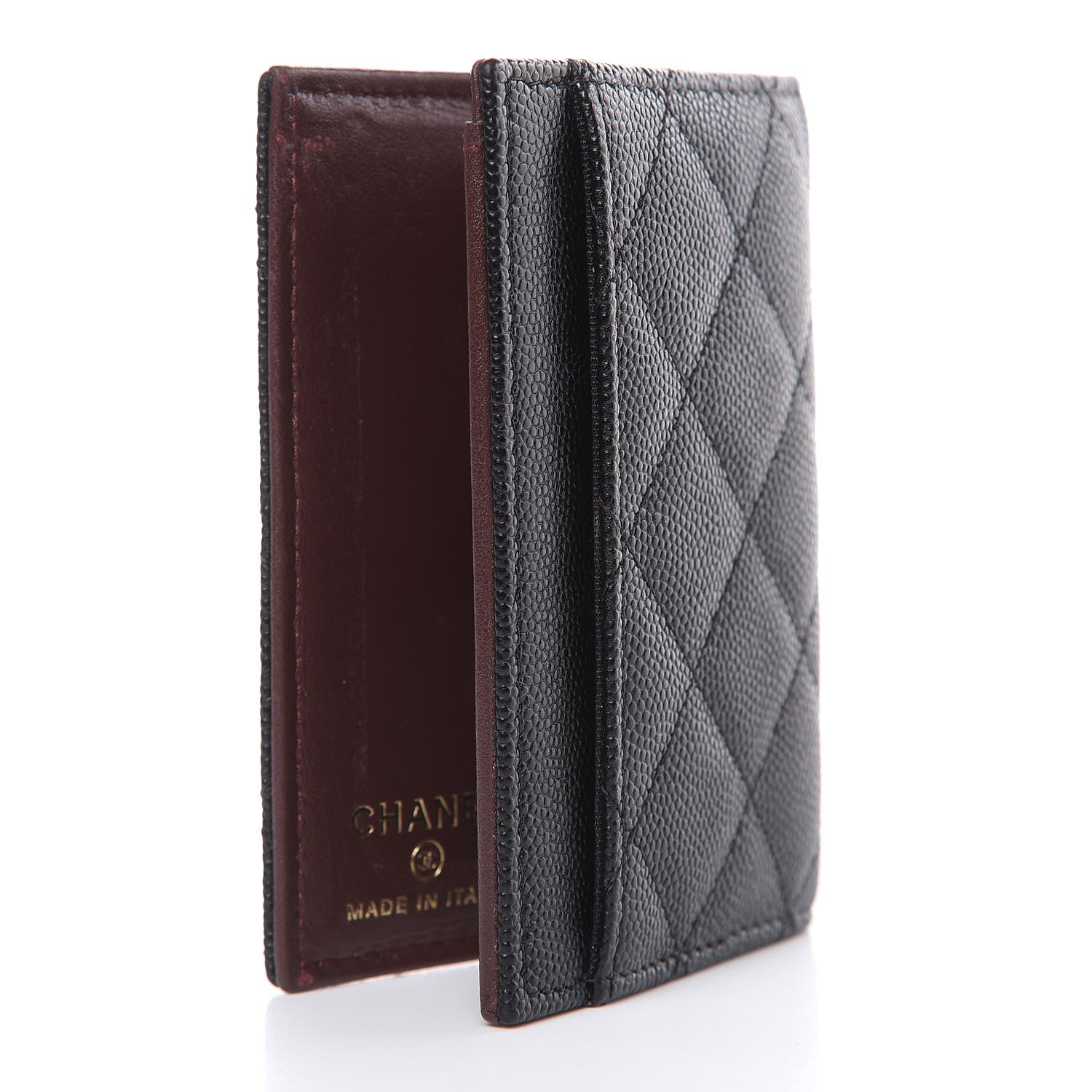 Chanel Caviar Quilted Card Holder Wallet Black 3 of 12