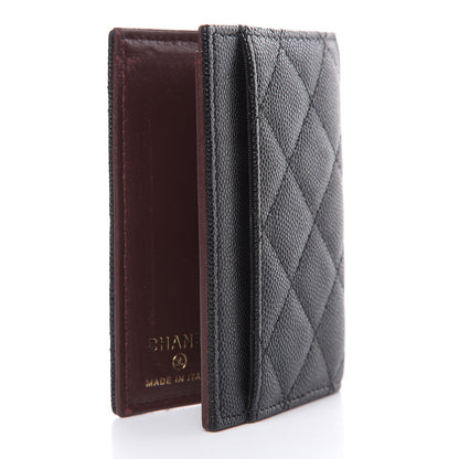 Chanel Caviar Quilted Card Holder Wallet Black 3 of 12