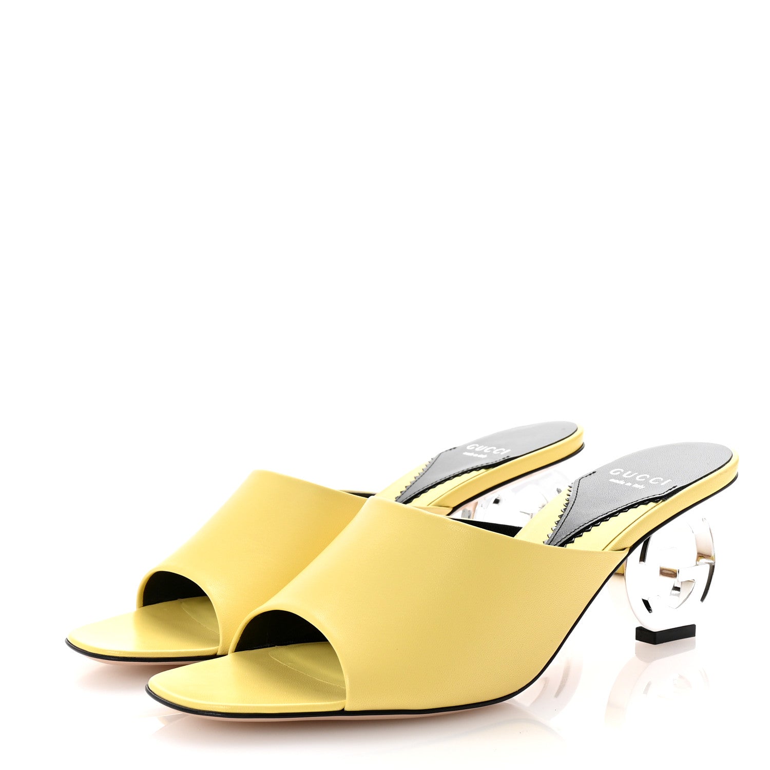 Gucci Malaga Kid Interlocking G Sandals 39.5 Banana 4 of 10