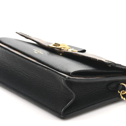 Louis Vuitton Damier Ebene Vavin Chain Wallet Black 9 of 10