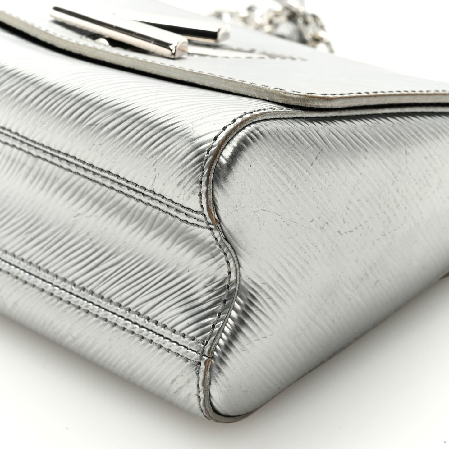 Epi Twist Shoulder Bag PM Argent