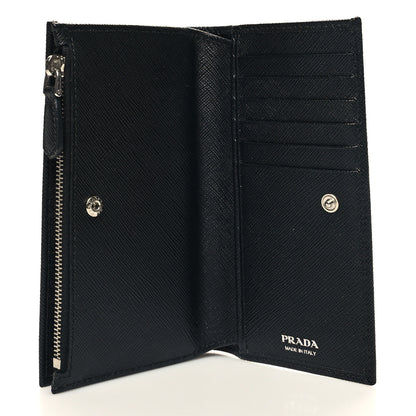 Prada Saffiano Metal Large Zip Wallet Black 6 of 9